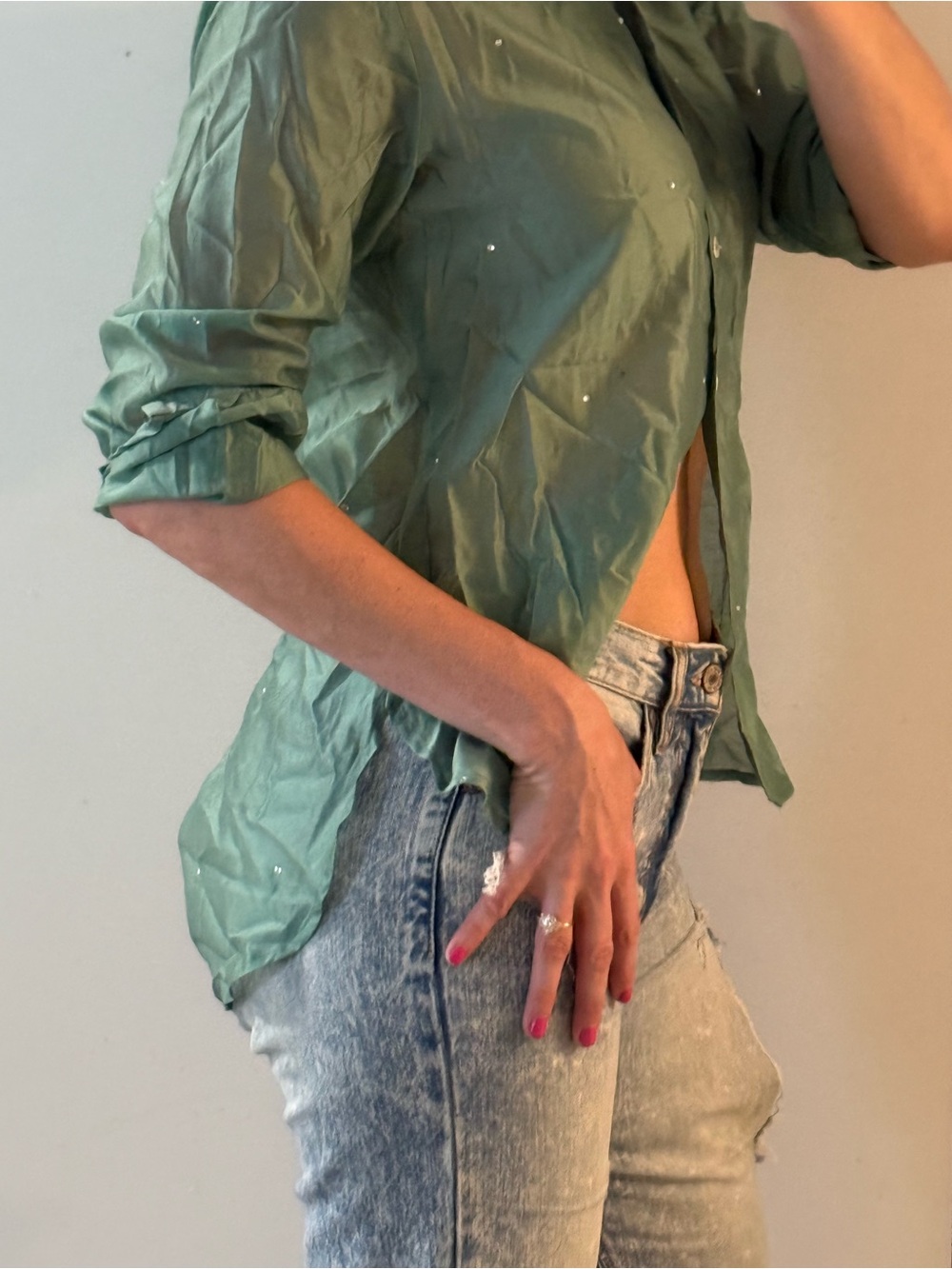 Bailey 44 Forest Green Button-Front Shirt